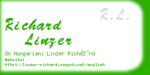 richard linzer business card